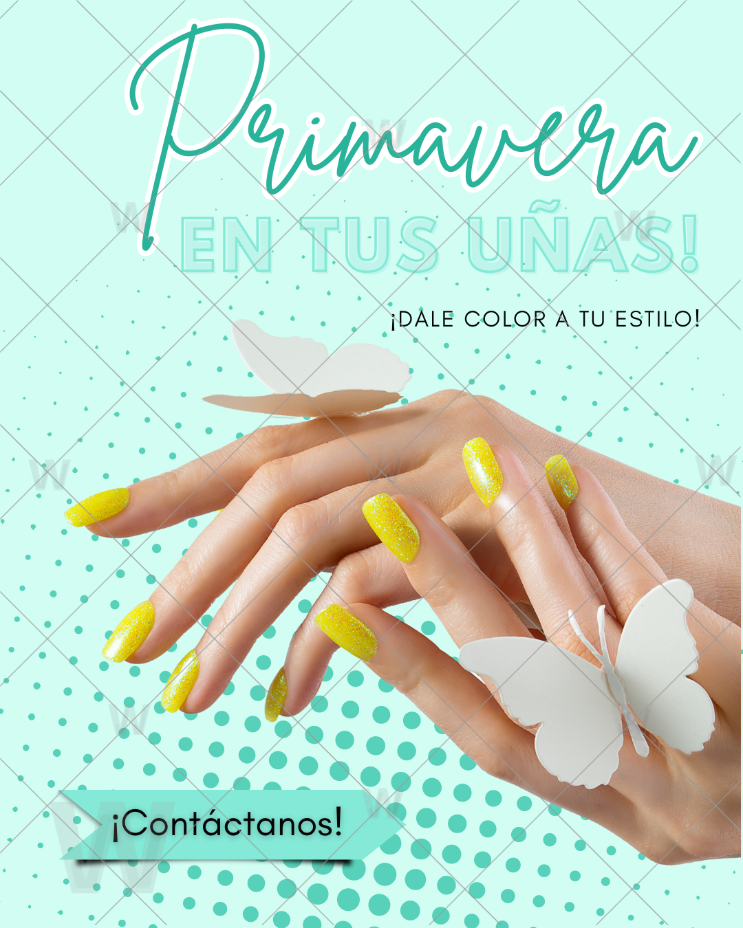 Anuncio editable para manicurista